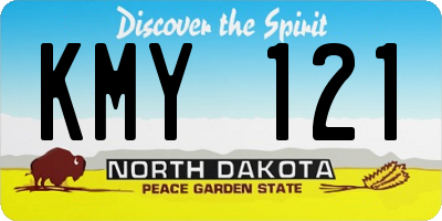 ND license plate KMY121
