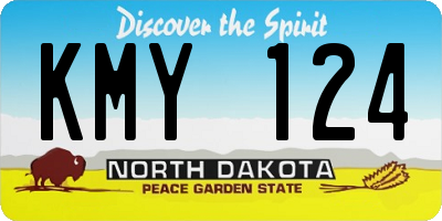 ND license plate KMY124