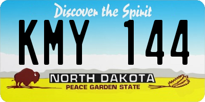 ND license plate KMY144