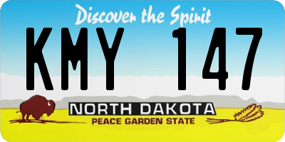 ND license plate KMY147