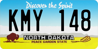 ND license plate KMY148
