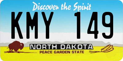 ND license plate KMY149