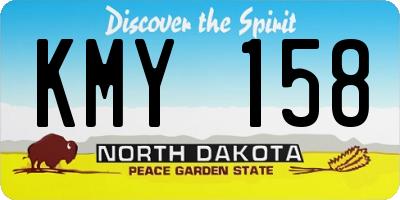ND license plate KMY158