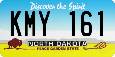 ND license plate KMY161