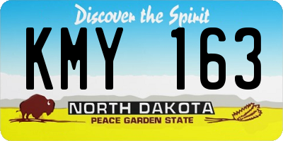 ND license plate KMY163