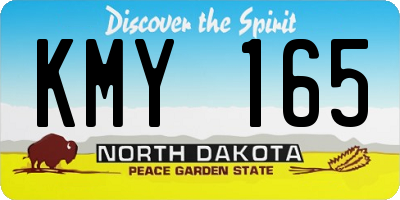 ND license plate KMY165