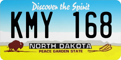 ND license plate KMY168