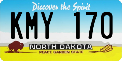 ND license plate KMY170