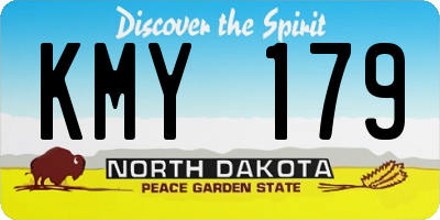 ND license plate KMY179