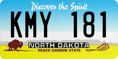 ND license plate KMY181