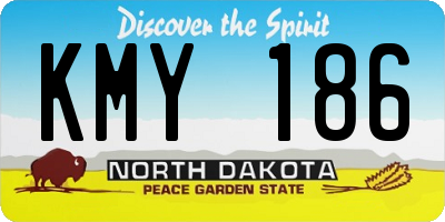 ND license plate KMY186