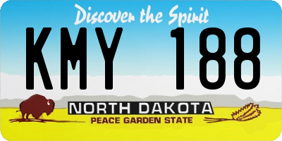 ND license plate KMY188