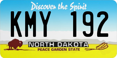 ND license plate KMY192