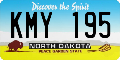 ND license plate KMY195