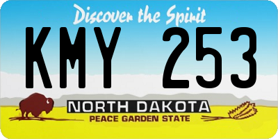 ND license plate KMY253