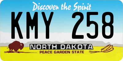 ND license plate KMY258