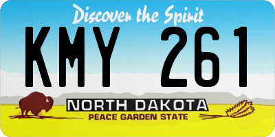 ND license plate KMY261
