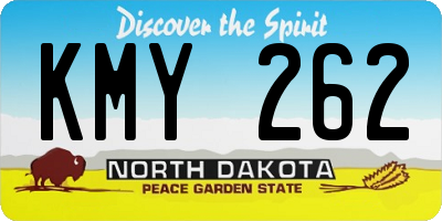 ND license plate KMY262
