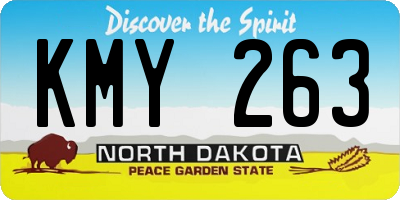 ND license plate KMY263