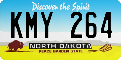ND license plate KMY264