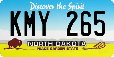 ND license plate KMY265