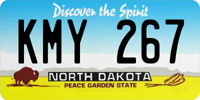 ND license plate KMY267