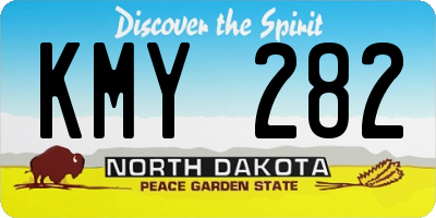 ND license plate KMY282