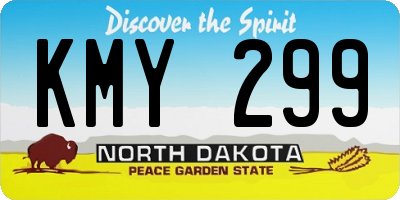 ND license plate KMY299