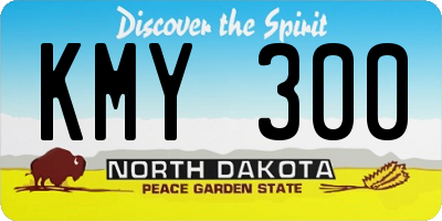 ND license plate KMY300