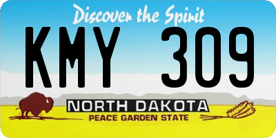 ND license plate KMY309