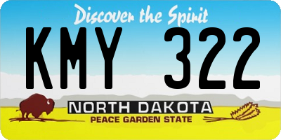 ND license plate KMY322