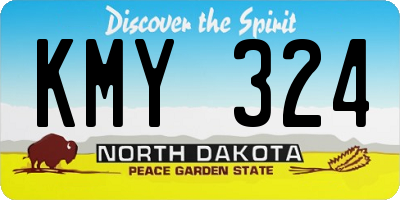 ND license plate KMY324