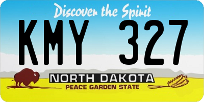 ND license plate KMY327