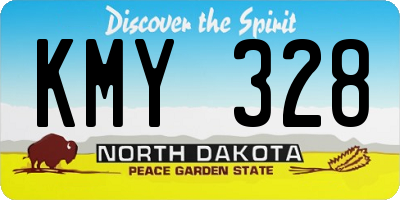 ND license plate KMY328