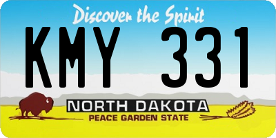 ND license plate KMY331