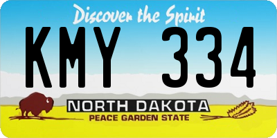 ND license plate KMY334