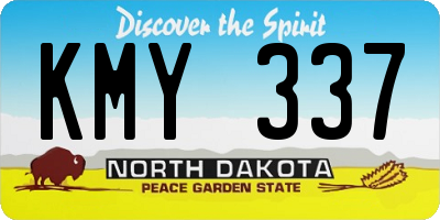 ND license plate KMY337