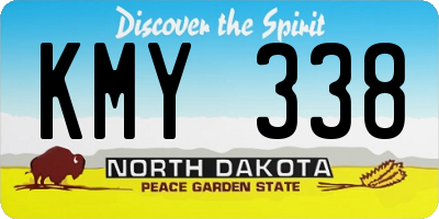 ND license plate KMY338