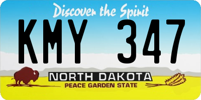 ND license plate KMY347