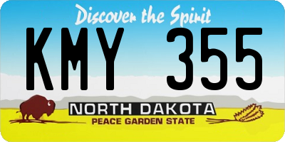 ND license plate KMY355