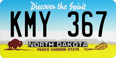 ND license plate KMY367