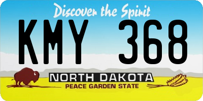 ND license plate KMY368