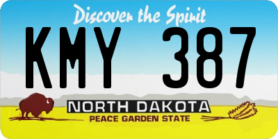 ND license plate KMY387
