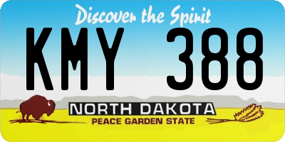 ND license plate KMY388
