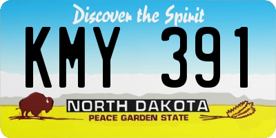 ND license plate KMY391