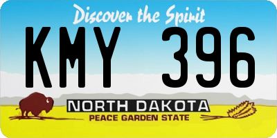 ND license plate KMY396