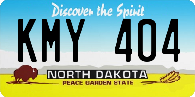 ND license plate KMY404
