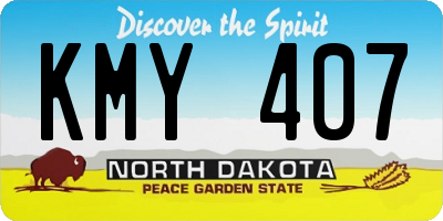 ND license plate KMY407