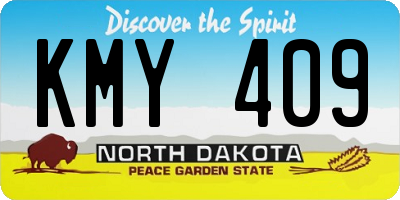 ND license plate KMY409