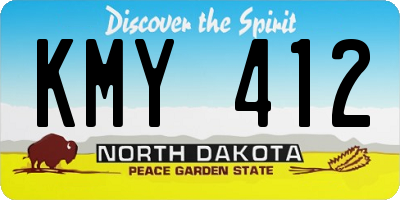 ND license plate KMY412